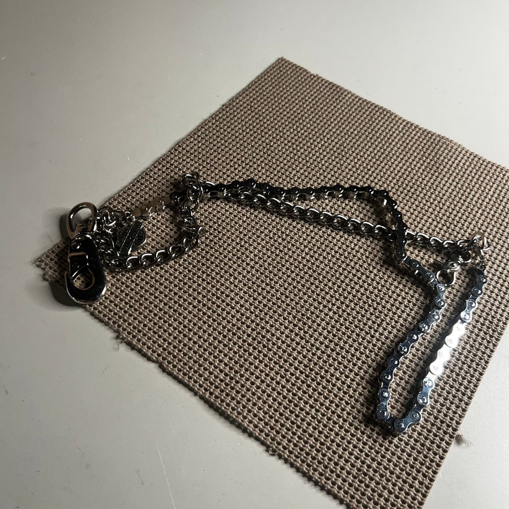 Harley-Davidson Biker Wallet Chain Silver Tone Bike Link Bar & Shield Charm